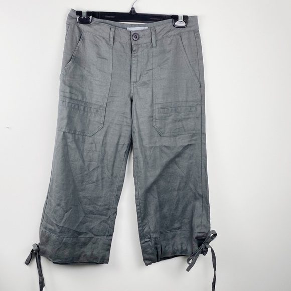 Pants - 🔥4 for $24 🔥 100% linen Capri pants S